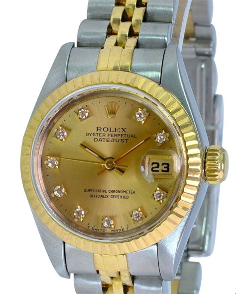 pre-owned rolex 69173 women& 39|Rolex 69173 diamond dial.